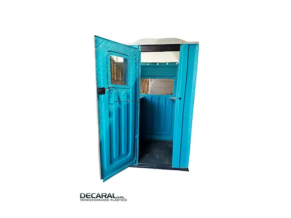 Garita turquesa, puerta abierta